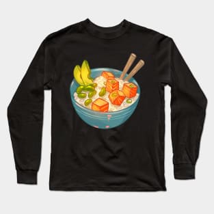 Salmon Poke Bowl Long Sleeve T-Shirt